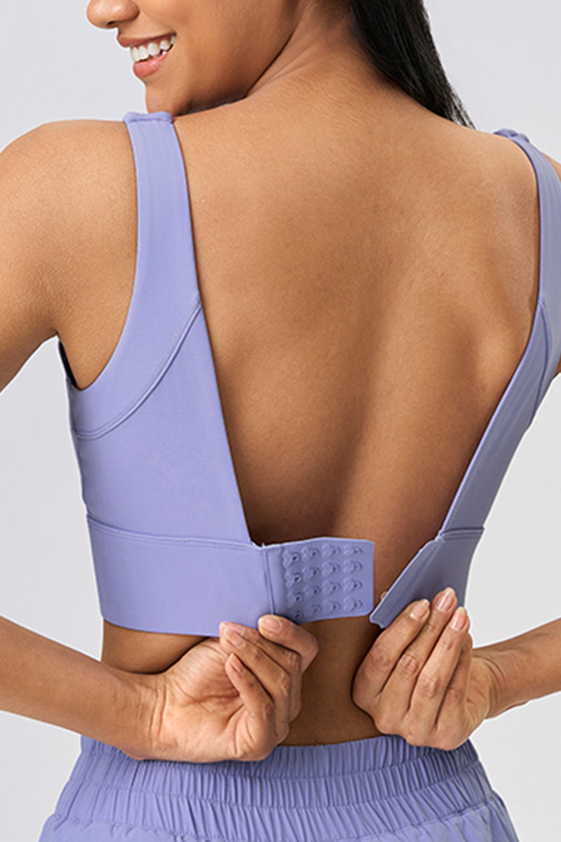 Women Lift Side-Support 4-Row Hook Shockproof Anti-Sag Yoga Sports Bra