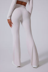 Women'S Brushed High-Waisted Shape-Fitting Athletic Skinny Flared Trousers