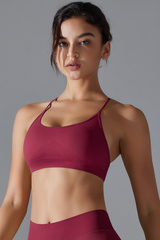 Women's Athletic U-neck Cross Back Beautiful Back Bra