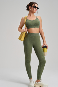 Seamless Peach Butt Yoga Pants Set