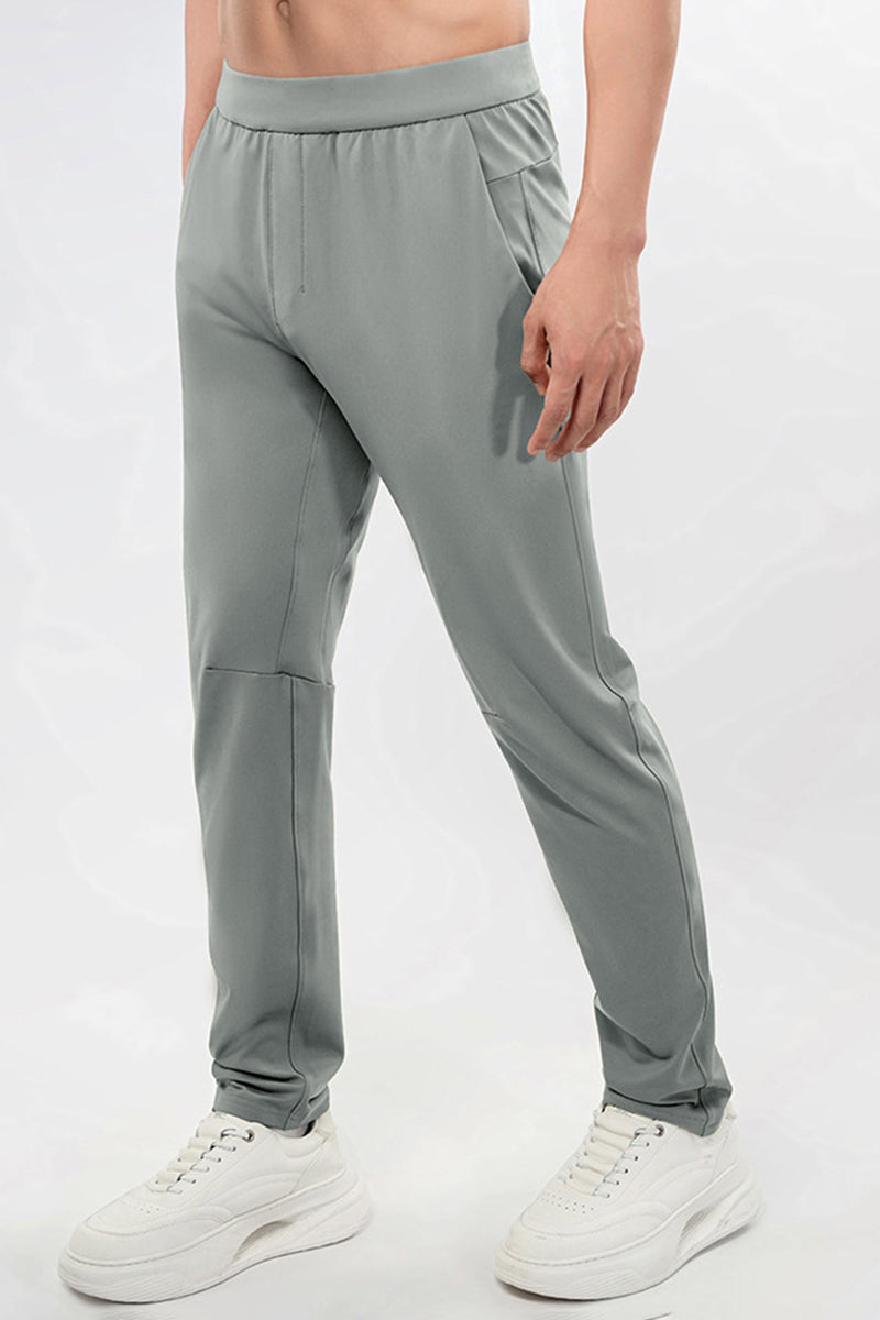Men High-Waist Comfort Stretch Outdoor Running Training Pants