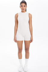 Women's sleeveless backless yoga bodysuit