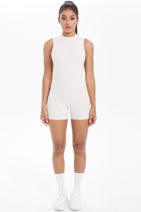 Women's sleeveless backless yoga bodysuit