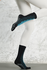 Women's Colorful Patterned Crew Yoga Grip Five-Toe Socks