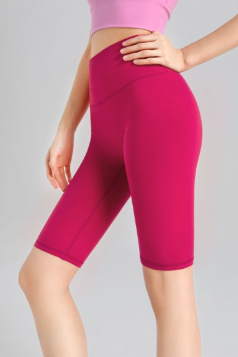 Women's High Waist V-Seam Butt Lifting 5 Inch Yoga Shorts