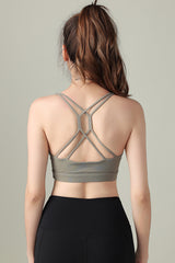 Women Crossover Sling Back Sports Bra