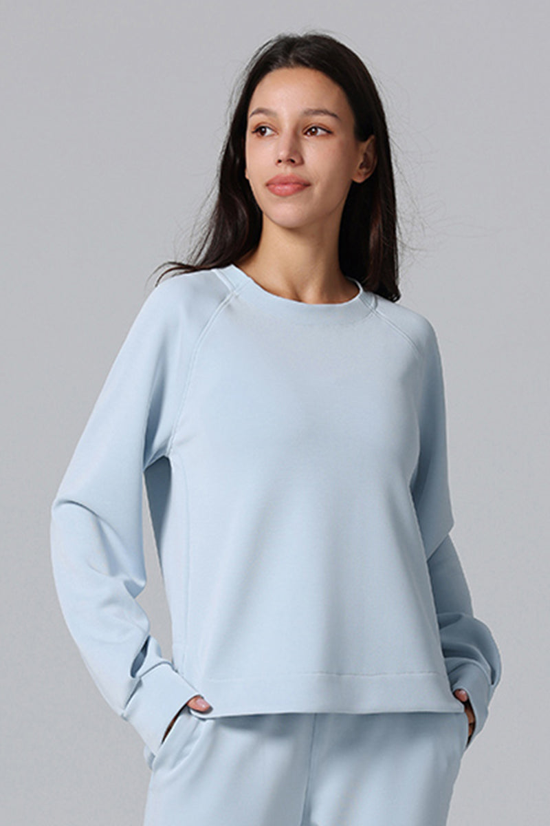 Loose Athletic Long Sleeve Pullover Sweatshirt