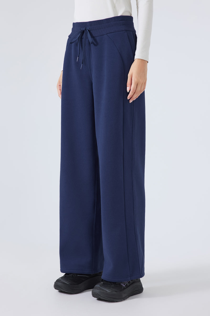 Women'S Casual Sport Waist Drawstring Wide Leg Pants