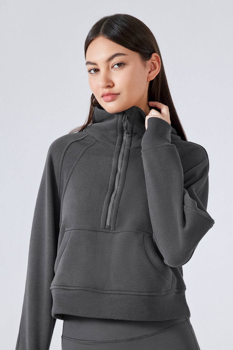 Women'S Half Zip Sweatshirt