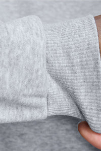 Women Loose Crewneck Fleece-Lined Casual Hoodie