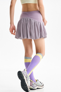 Women's Quick-dry Color Block Pleated A-line Tennis Skirt