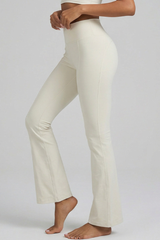 Women's Athletic High Waist Seamed Pilates Yoga Flare Pants