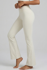 Women's Athletic High Waist Seamed Pilates Yoga Flare Pants