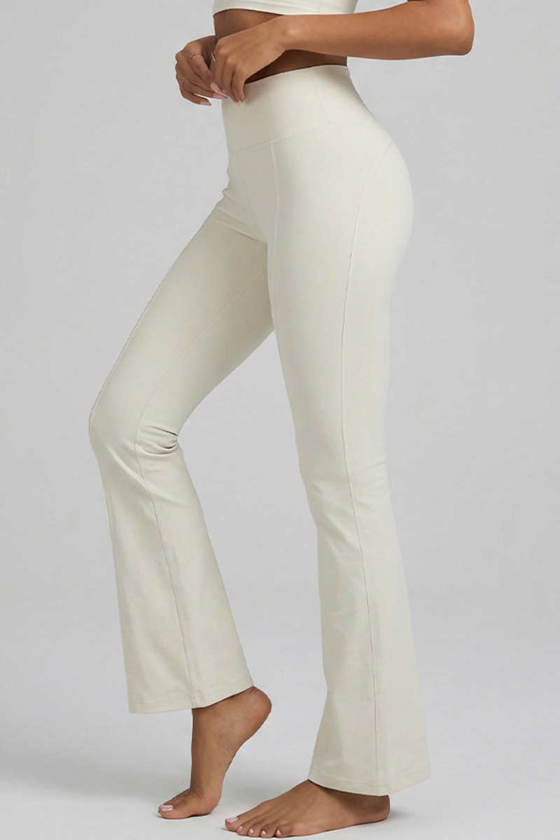 Women's Athletic High Waist Seamed Pilates Yoga Flare Pants