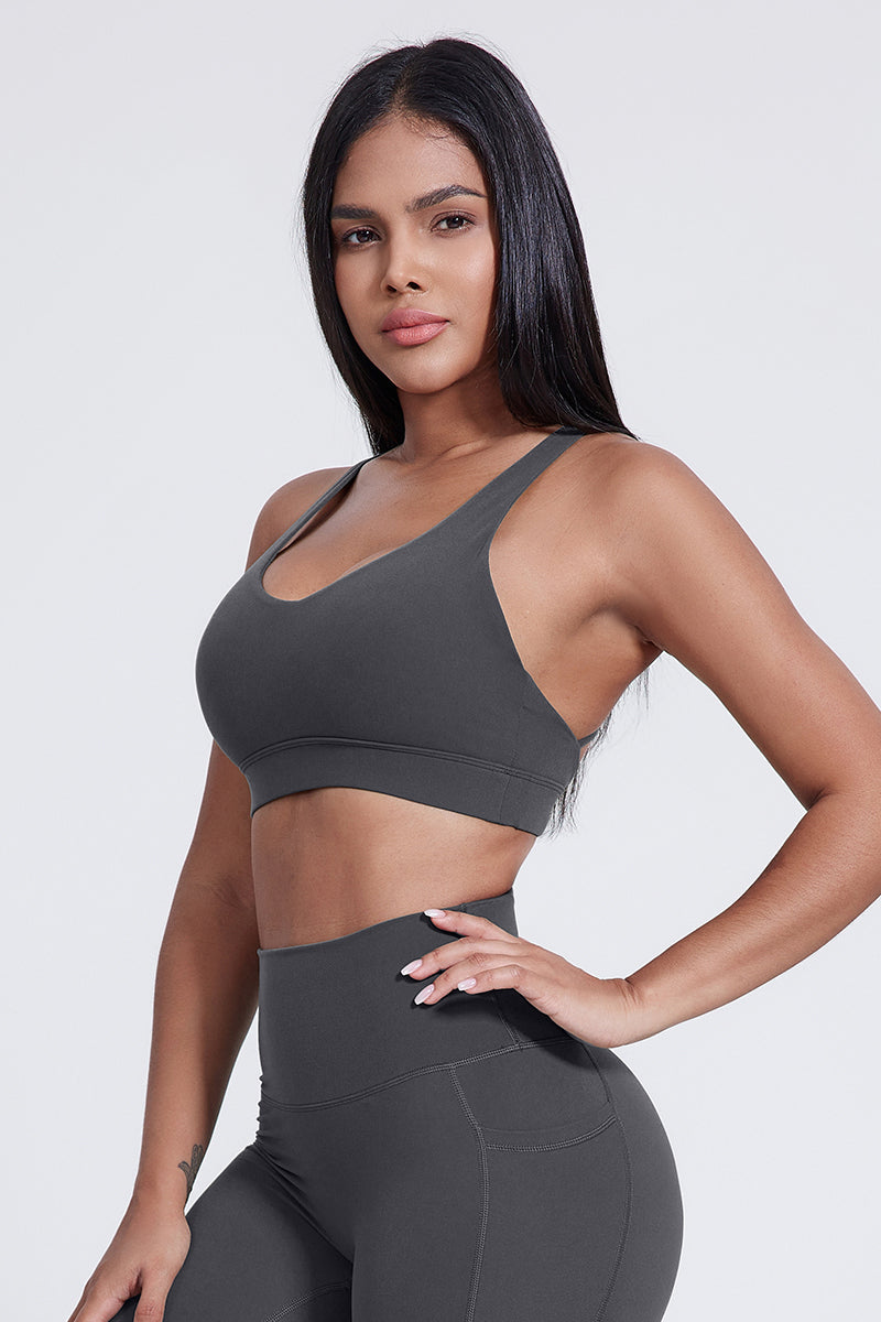 Women'S Yoga Cross Line Sports Bra Tank Top