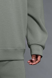 Men Air Layer Half-Zip Comfortable Loose Hoodie