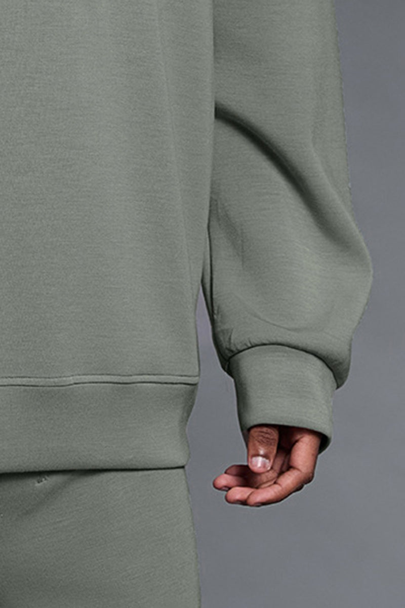 Men Air Layer Half-Zip Comfortable Loose Hoodie
