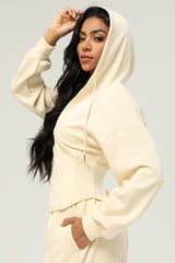 Women Zippered Jacket Hooded Casual Cardigan Jacket