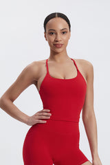 Women'S Crossover Backless Suspender Bra Underwear Sports Vest
