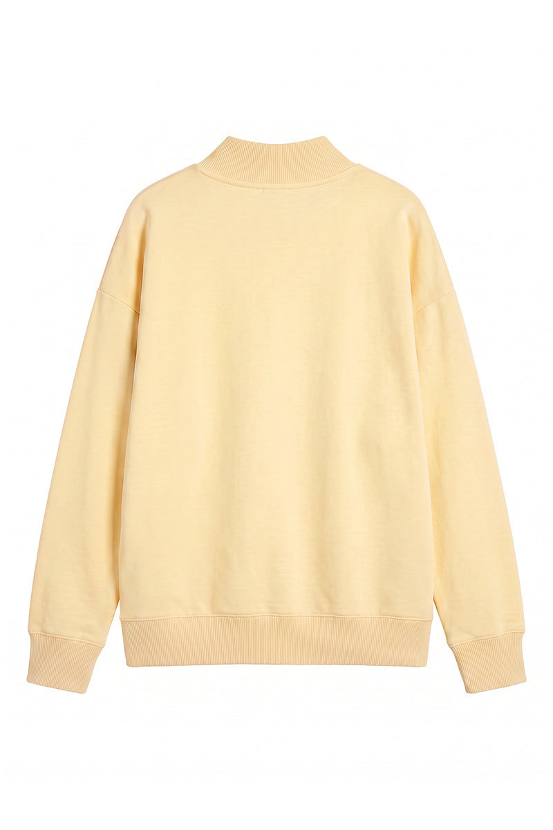 Women's Fall Fleece Relaxed Mock Neck Sweatshirt