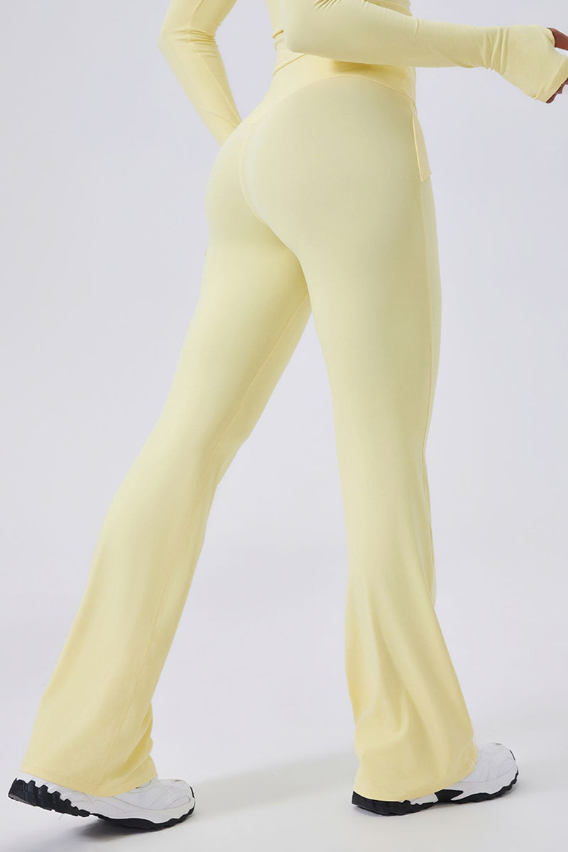 Women High-Waisted Flared Sculpting Yoga Leggings