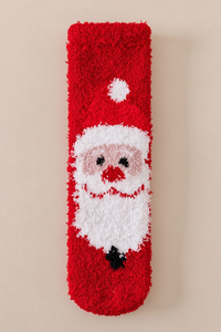 Unisex Christmas Gift Cute Print Holiday Coral Fleece Socks