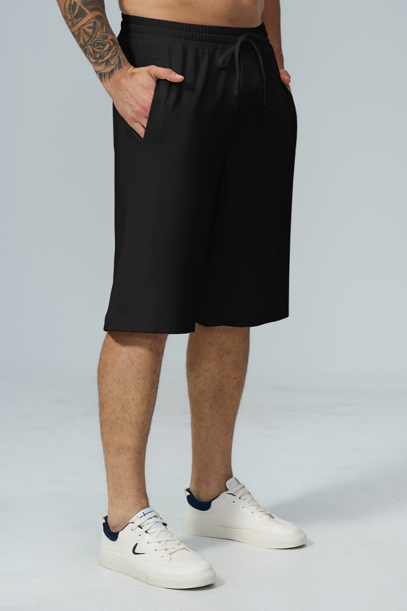 Men's Soft Drawstring Relaxed Fit Knee-Length Casual Shorts