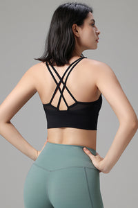 Women Mesh Cross Back Sport Bra