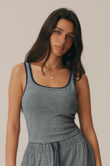Women's Polka Dot Square Neck Wide Strap Cropped Tank Top