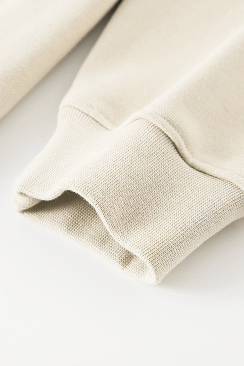 Solid color hoodie terry sweatshirt
