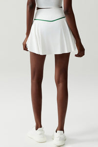 Women High Waist Tennis Skirt Two Layer Quick Dry Sports
