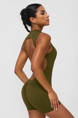 Women High Support Backless Sport Jumpsuit