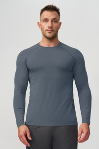 Men's Seamless Quick-Dry Athletic Long Sleeve T-shirt