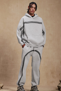 Vintage-style hooded sweatshirt set