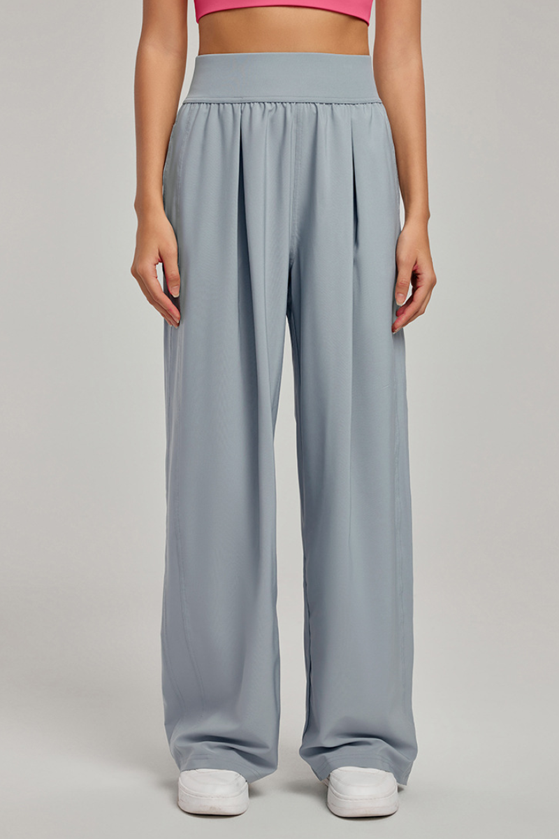 Women's Summer High Waist  Breathable Straight Leg Pants