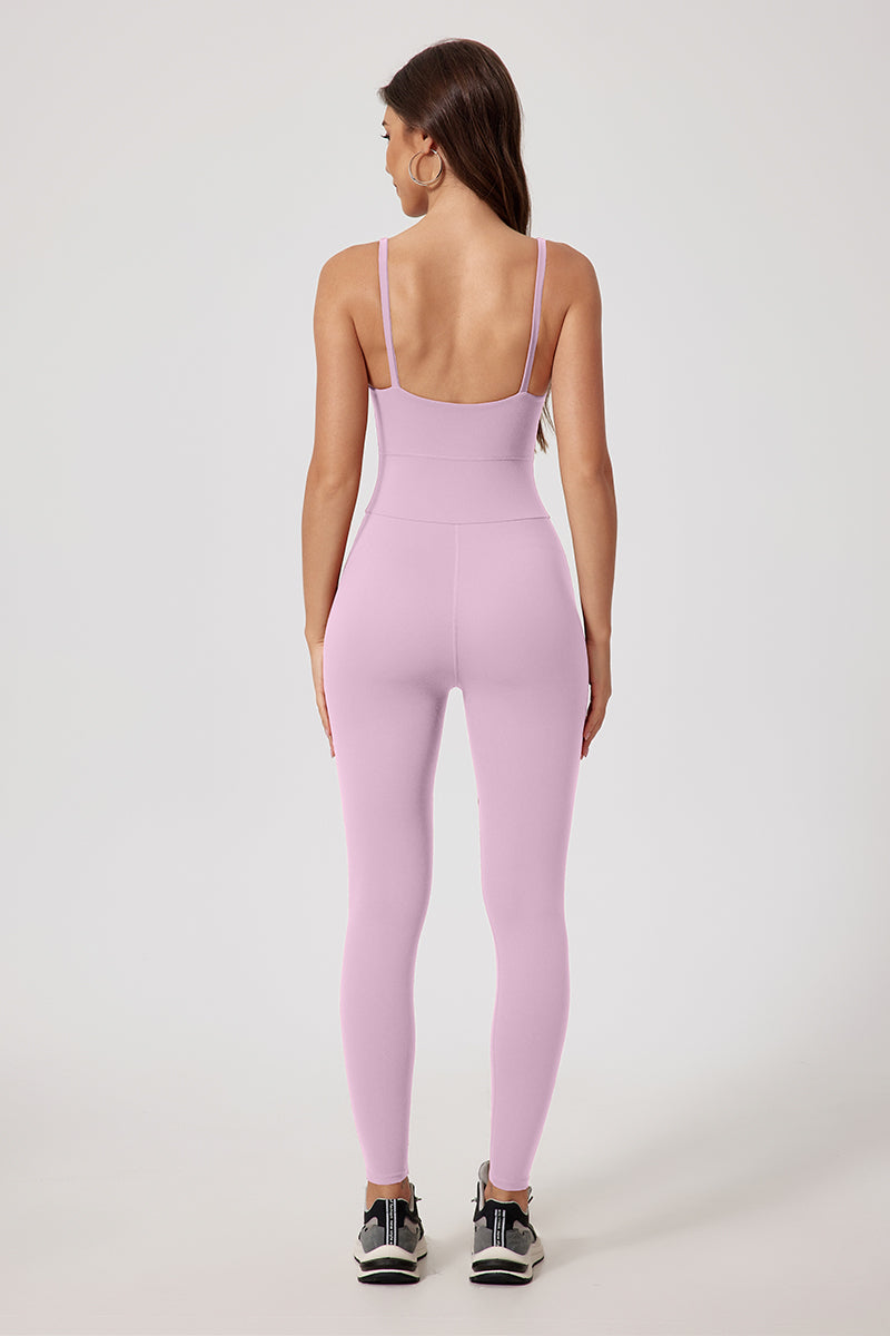 Women'S Zip-Brushed Yoga Exercise Quick-Drying Bodysuit