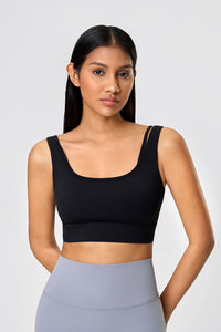 Women Shockproof Lift Hollowed Back Naked-Feel Yoga Sports Bra