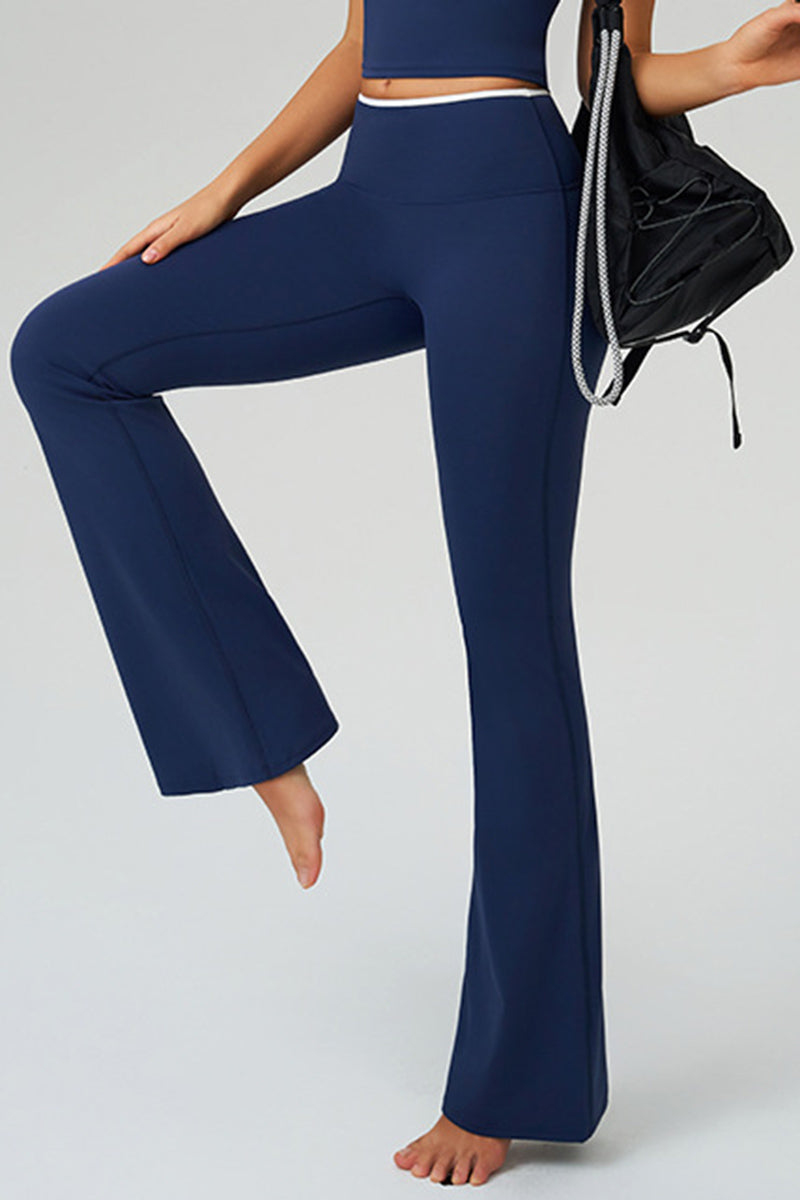 Women Naked-Feel Flared High-Waist Leggings