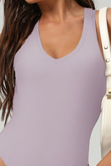 Women Cross-Back High-Waist One-Piece Yoga Bodysuit