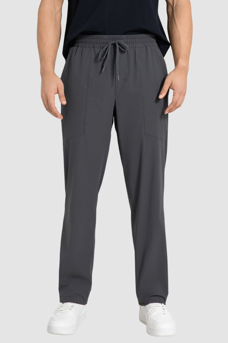 Men's Athletic Drawstring Side Pocket Breathable Pants