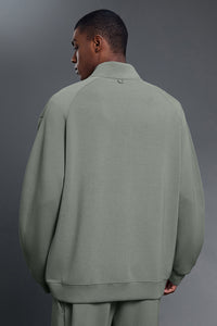 Men Air Layer Half-Zip Comfortable Loose Hoodie