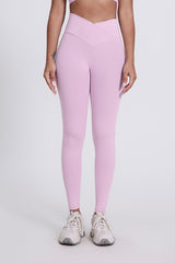 Women'S Bright Crossover High-Waisted Hip Lift Dance Stretch Cropped Pants