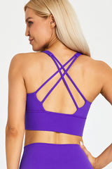Detachable Chest Pad Cross-Back Sports Bra
