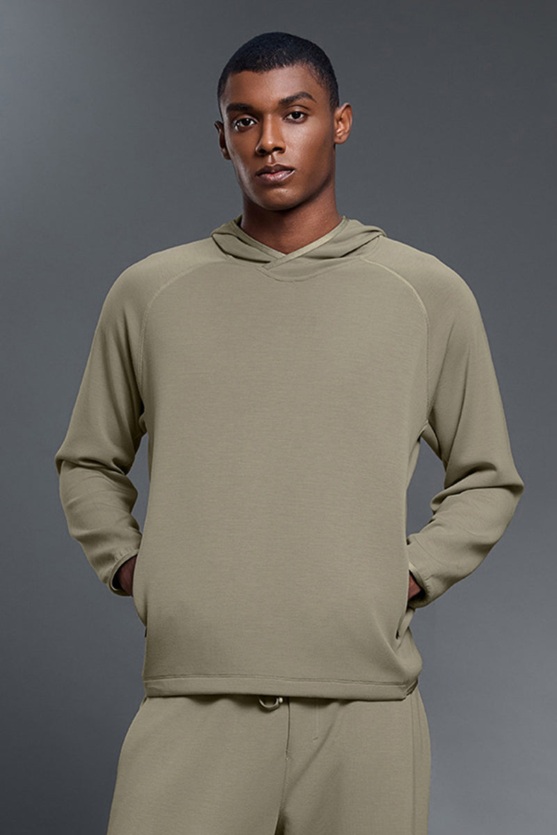 Men Outdoor Hooded Comfortable Stretchy Long Sleeve Sweatshirt