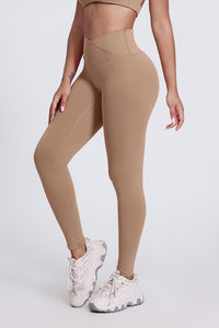 Women'S Bright Crossover High-Waisted Hip Lift Dance Stretch Cropped Pants