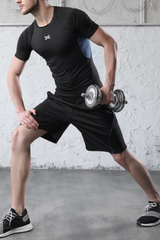 Men's 3-Piece Sports Sets:T-shirts & Leggings & Shorts
