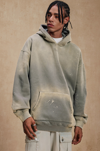 Retro-style hooded sweatshirt