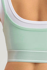 Women's Color Block Two-Piece Sets:Bra And Skirt