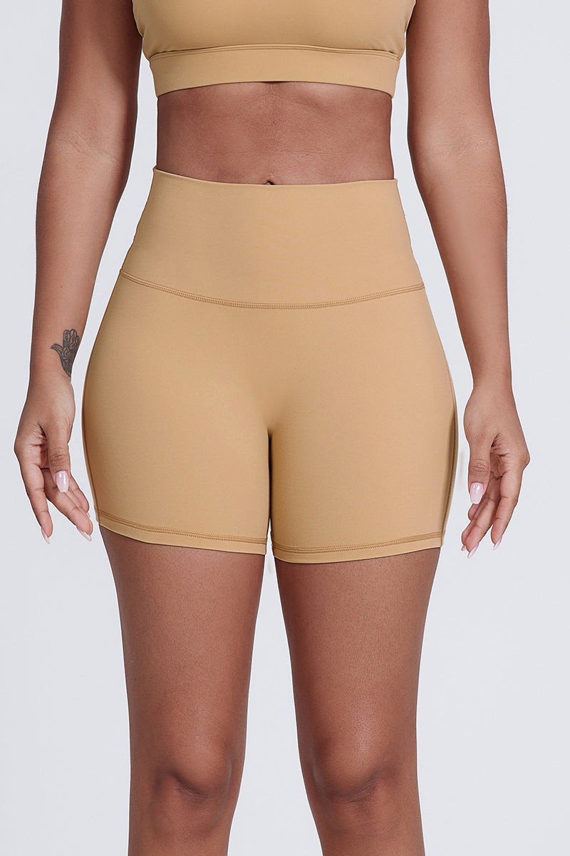 Women'S Fitness Yoga Lines Hip Tight Shorts