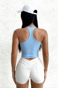 Women's medium strength fixed chest pad yoga fitness bra
